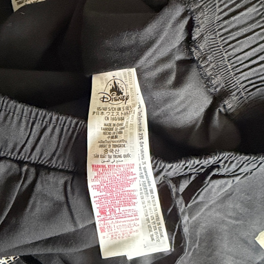 Disney Silly Symphony The Skeleton Dance graphic scrub pants womens small black - Picture 7 of 8